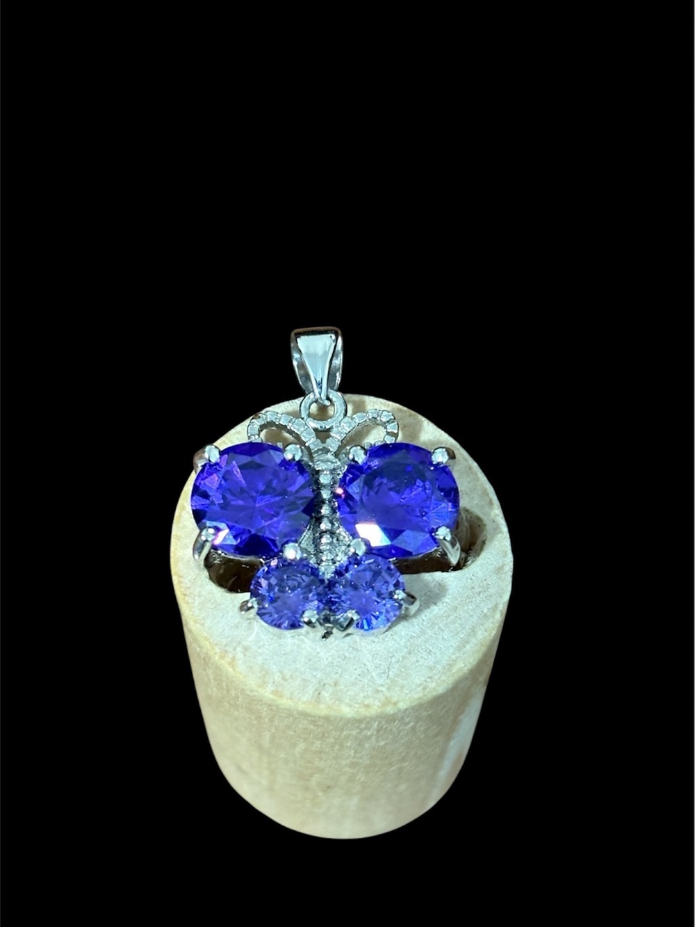 925 Violet Crystal Pendant Necklace